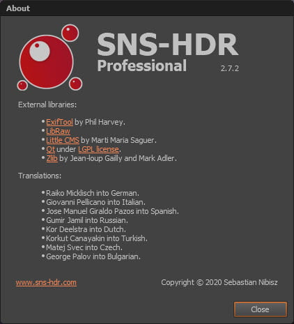 SNS-HDR Professional 2 ล่าสุด (x64) โปรแกรม แต่งรูปภาพ HDR ฟรี