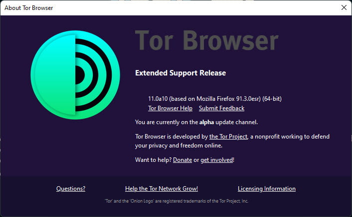 Tor Browser 11 ล่าสุด (Win/macOS) เว็บเบราว์เซอร์ ความเป็นส่วนตัวสูง ฟรี โปรแกรม