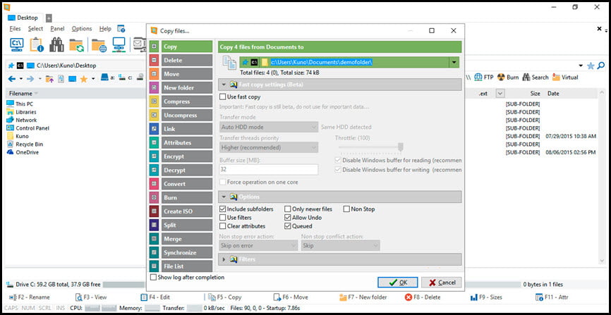 WinNc 11.2 โปรแกรมจัดการไฟล์ อเนกประสงค์