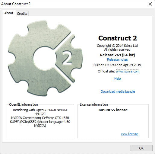 Construct 2 Business Edition Stable โปรแกรมสร้างเกม 2D บน HTML5 ฟรี