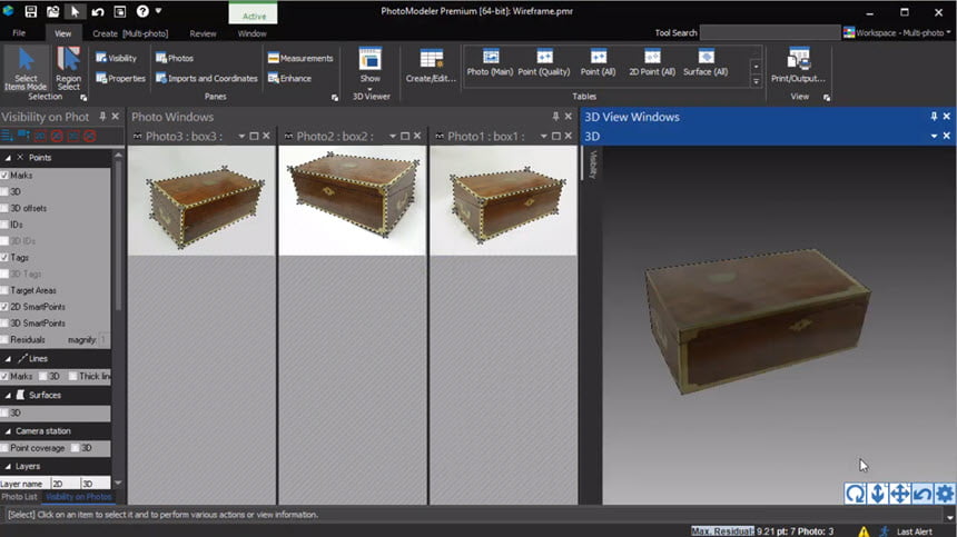 PhotoModeler Premium 2020 ล่าสุด (x64) โปรแกรมสร้างวัตถุ 3D จากรูปถ่าย