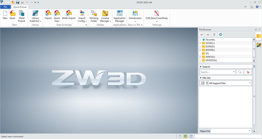 ZW3D 2020 ล่าสุด (x64) โปรแกรมออกแบบ 3D CAD / CAM ฟรี
