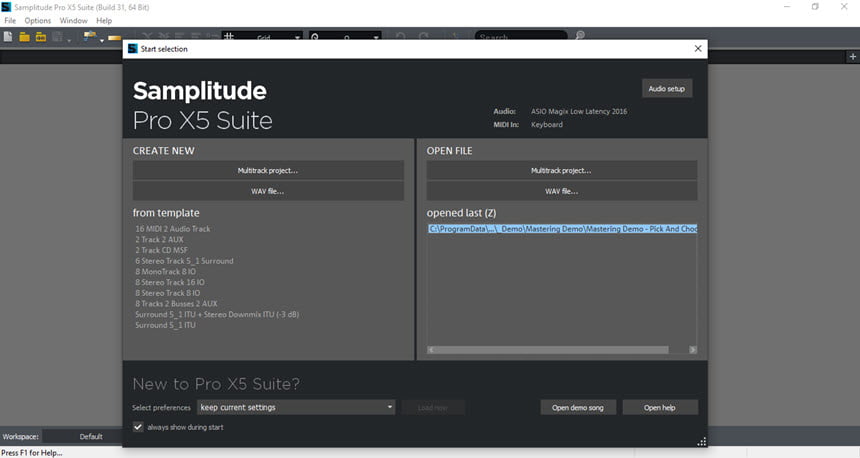 MAGIX Samplitude Pro X5 Suite โปรแกรม ตัดต่อเสียง ครบวงจร ฟรี ล่าสุด