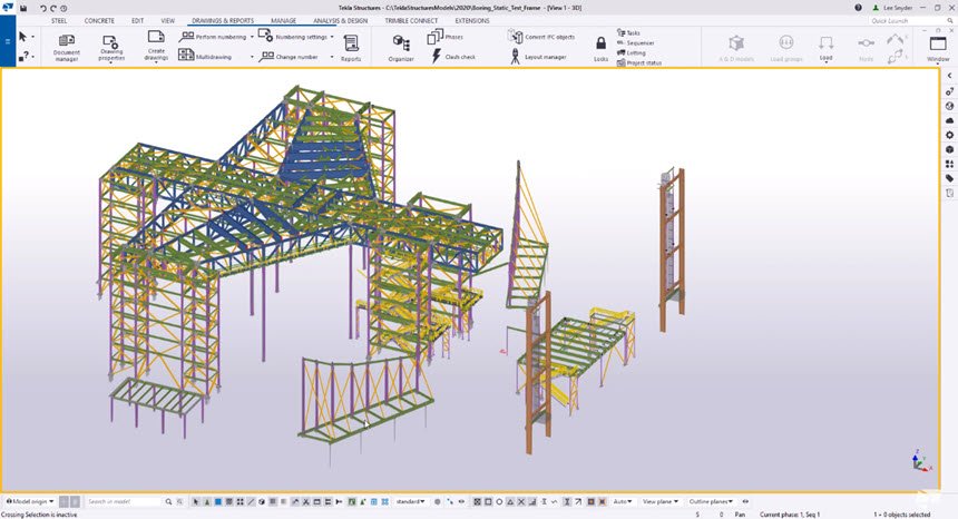 Tekla Structures 2020 SP7 โปรแกรมสร้างแบบจำลองข้อมูลอาคาร