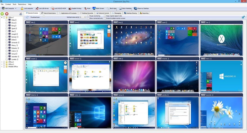Classroom Spy Professional 5 ล่าสุด โปรแกรมควบคุมและจัดการชั้นเรียน