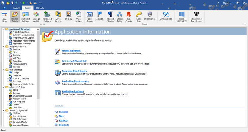 InstallAware Studio Admin X13 โปรแกรมสร้างไฟล์ Setup ล่าสุด