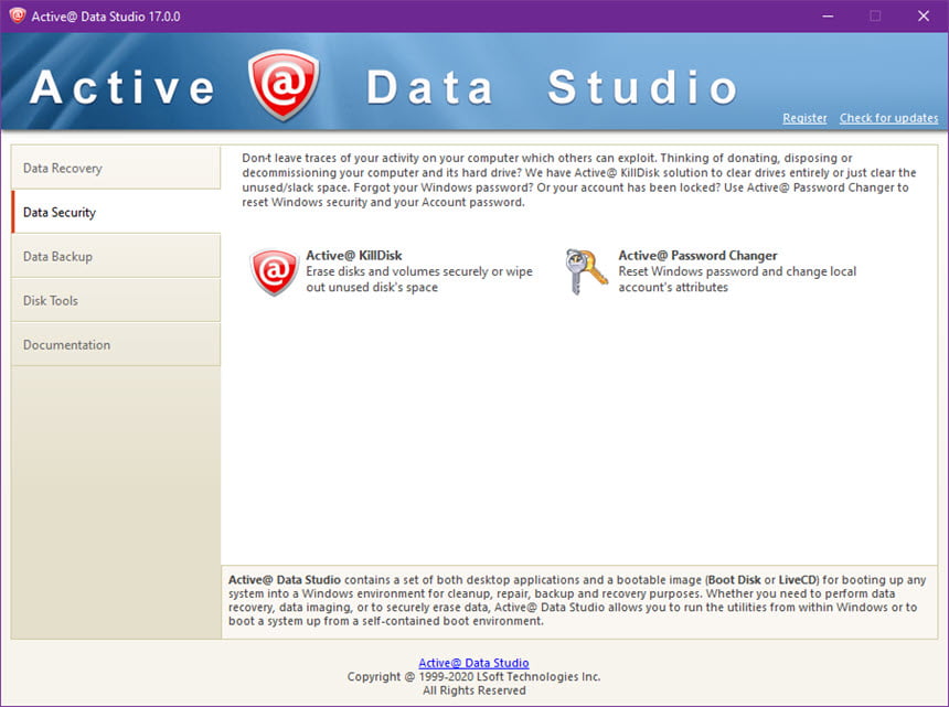 Active@ Data Studio 25 ล่าสุด ชุดโปรแกรมกู้คืนข้อมูล โปรแกรม
