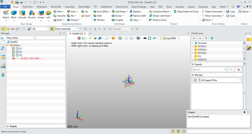 ZW3D 2020 ล่าสุด (x64) โปรแกรมออกแบบ 3D CAD / CAM ฟรี