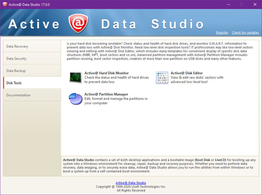 Active@ Data Studio 25 ล่าสุด ชุดโปรแกรมกู้คืนข้อมูล โปรแกรม