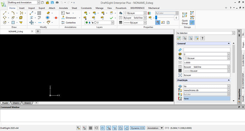 DraftSight Enterprise Plus 2020 SP4 (x64) โปรแกรมเขียน CAD 2D / 3D