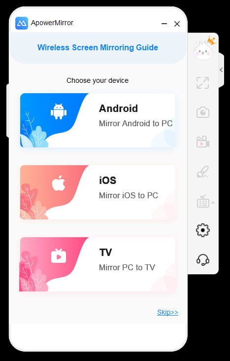 ApowerMirror 1 ล่าสุด โปรแกรมแชร์หน้าจอมือถือขึ้น PC ฟรี
