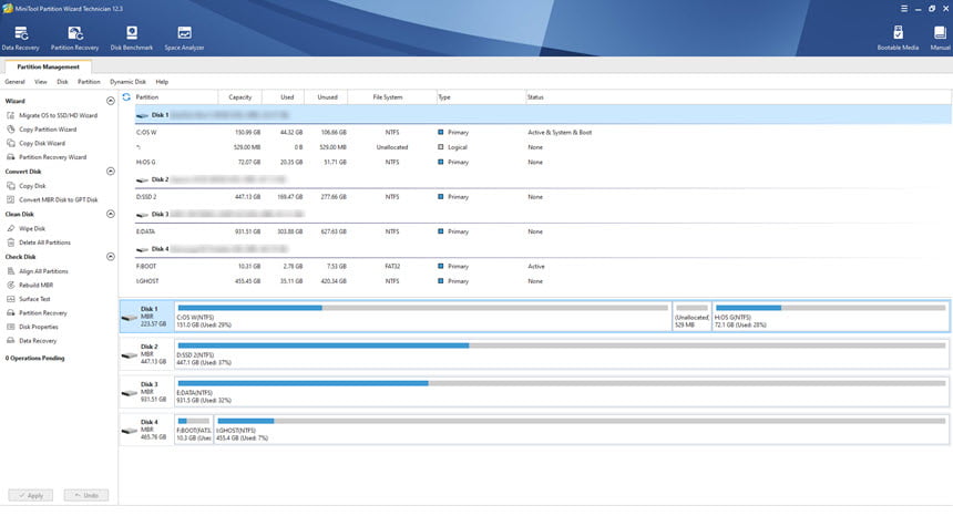 MiniTool Partition Wizard 13.6 + WinPE โปรแกรมจัดการพาร์ทิชันอัจฉริยะ