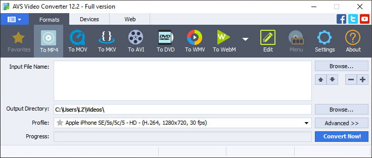 AVS Video Converter 26 ล่าสุด โปรแกรมแปลงไฟล์วิดีโอ