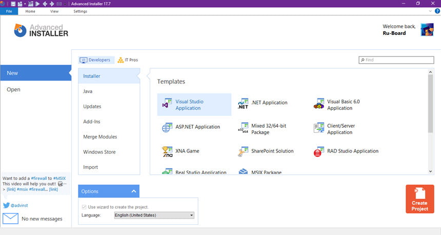 Advanced Installer Architect 23 ล่าสุด โปรแกรมสร้างไฟล์ Setup