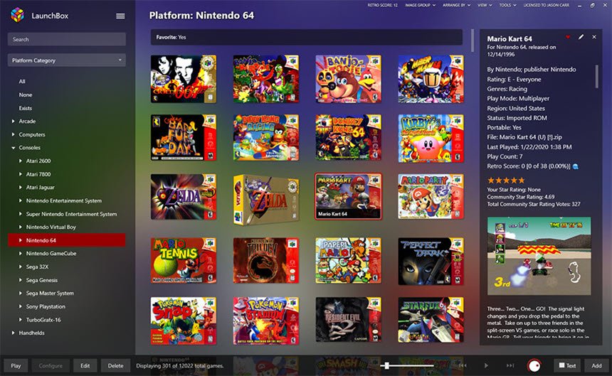 LaunchBox Premium with Big Box 13.16 โปรแกรมจัดระเบียบคอลเล็กชันเกม