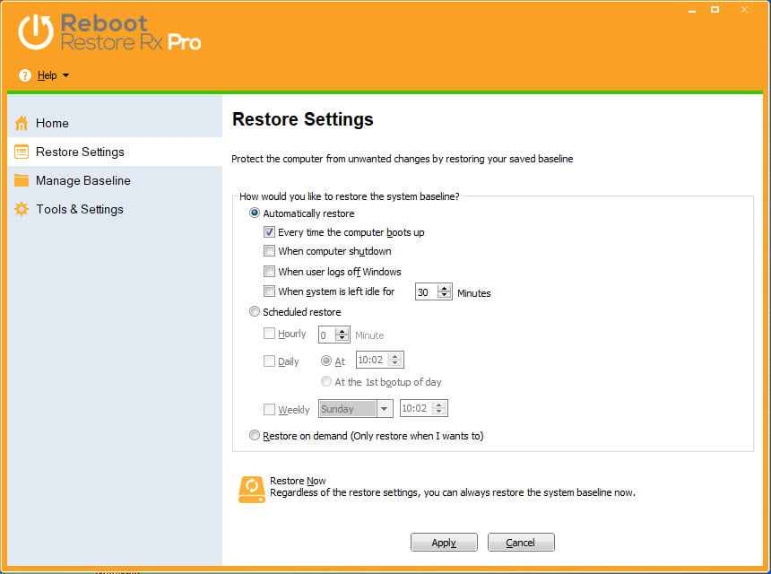 Reboot Restore Rx Pro 12.7 โปรแกรมกู้คืนระบบอัตโนมัติ