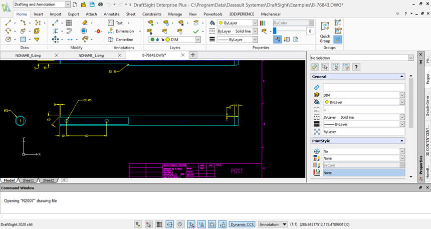 DraftSight Enterprise Plus 2020 SP4 (x64) โปรแกรมเขียน CAD 2D / 3D