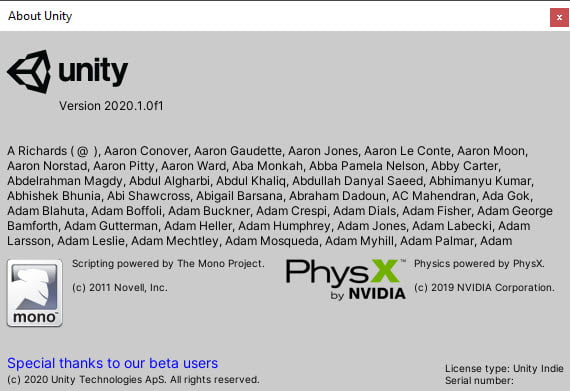 Unity Pro 2020 2.7f1 (x64) พร้อม Support Files โปรแกรมสร้างเกม 2D / 3D