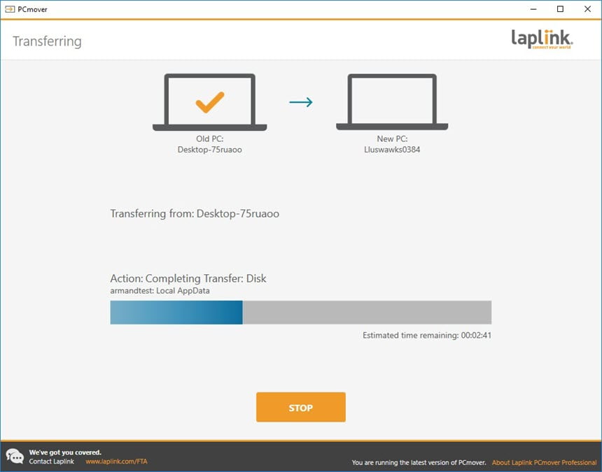 PCmover Professional 11.2 โปรแกรม สำรองข้อมูล ย้ายเครื่อง ฟรี