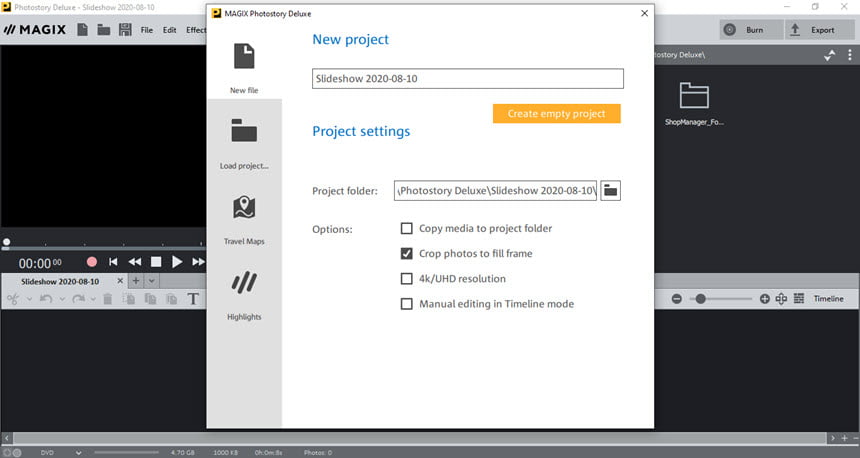 MAGIX Photostory 2021 ล่าสุด Deluxe โปรแกรมทำสไลด์โชว์