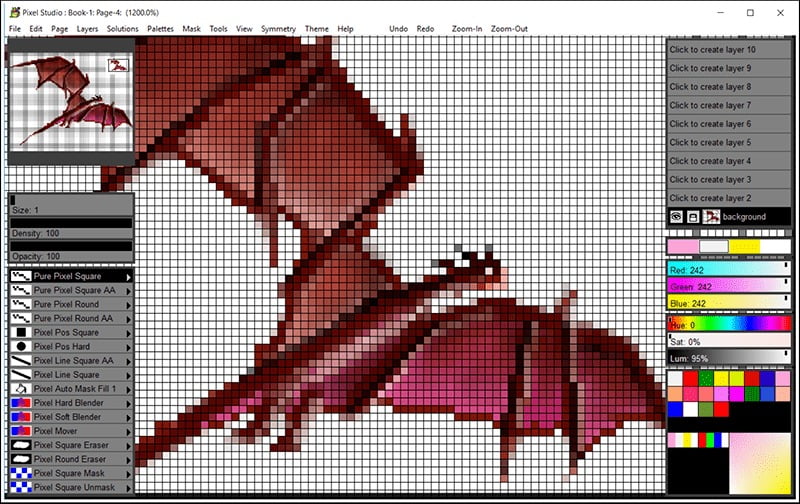 Pixarra Pixel Studio 3.03 โปรแกรม วาดรูปพิกเซล ออกแบบงาน Pixel Art ฟรี