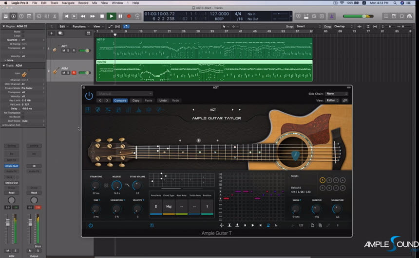 Ample Sound – Ample Guitar T พร้อม LIBRARY (Win/macOS) ปลั๊กอิน VST จำลองเสียง กีต้าร์โปร่ง Taylor ฟรี ล่าสุด โปรแกรม