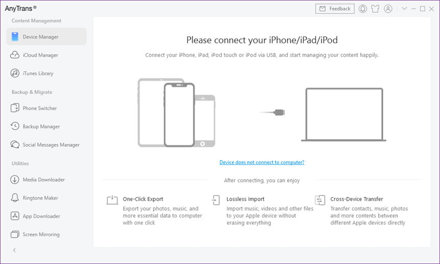 AnyTrans for iOS 8 ล่าสุด โปรแกรมจัดการ iPhone iPad iPod
