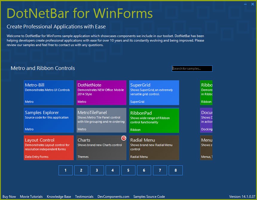DevComponents DotNetBar 14 ล่าสุด ชุด Components สำหรับ Visual Studio โปรแกรม