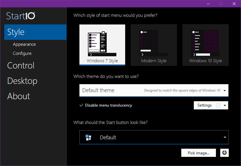 Stardock Start10 โปรแกรมปรับแต่งเมนู Start Windows 10 ล่าสุด