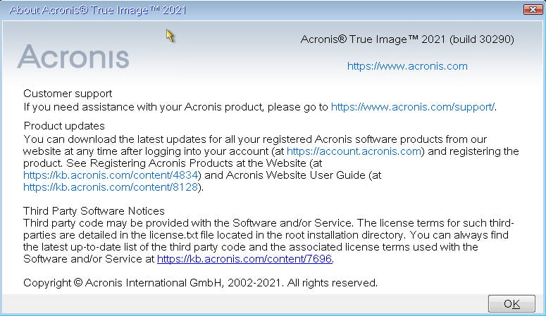 Acronis True Image 2021 ล่าสุด พร้อม Boot CD สำรองข้อมูล โปรแกรม
