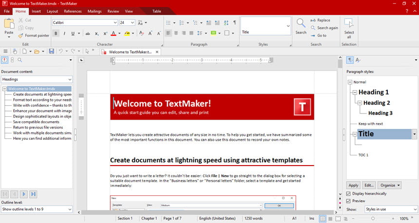 SoftMaker Office Pro 2024 Rev S1226.0817 ชุดโปรแกรมสำนักงาน โปรแกรม