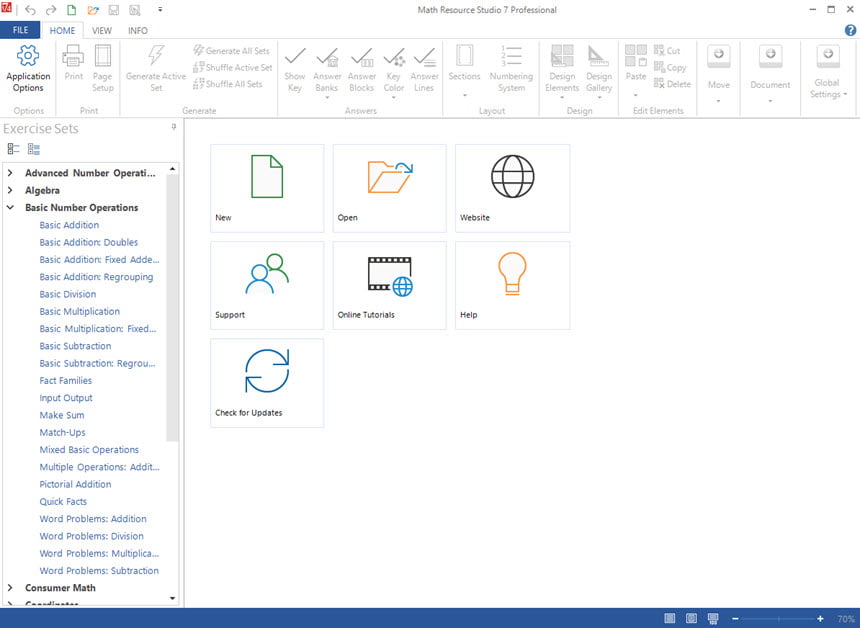 Math Resource Studio 7 ล่าสุด โปรแกรมสร้างแบบฝึกหัด คณิตศาสตร์
