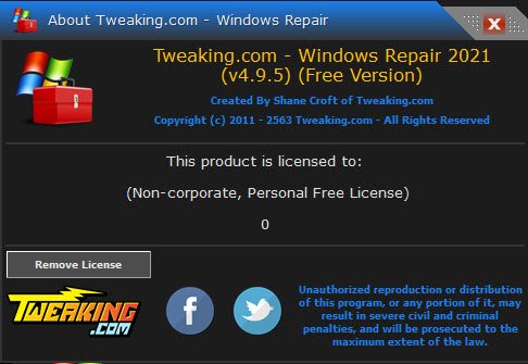 Windows Repair 2021 ล่าสุด Unlocked ชุดเครื่องมือ ซ่อมแซมระบบ Windows อเนกประสงค์ ฟรี โปรแกรม