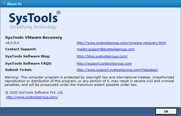 SysTools VMware Recovery 8 ล่าสุด โปรแกรม กู้ข้อมูล VMware ฟรี