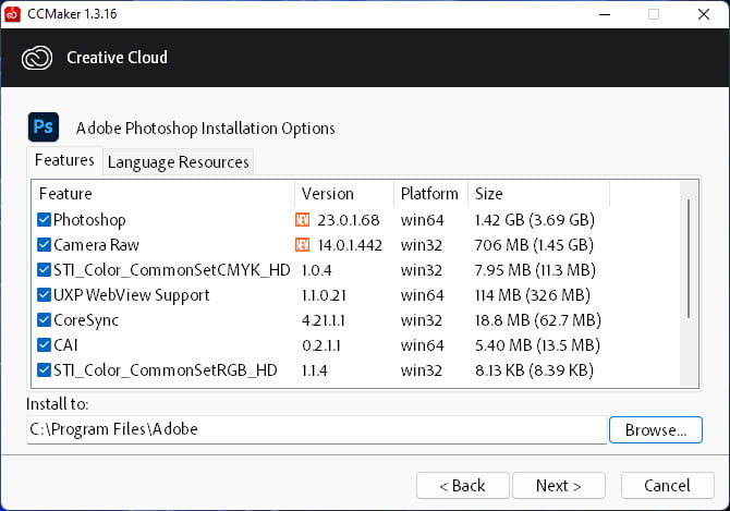 CCMaker 1 ล่าสุด ดาวน์โหลดและติดตั้ง Adobe CC ทั้งหมด ทุกเวอร์ชั่น ฟรี โปรแกรม