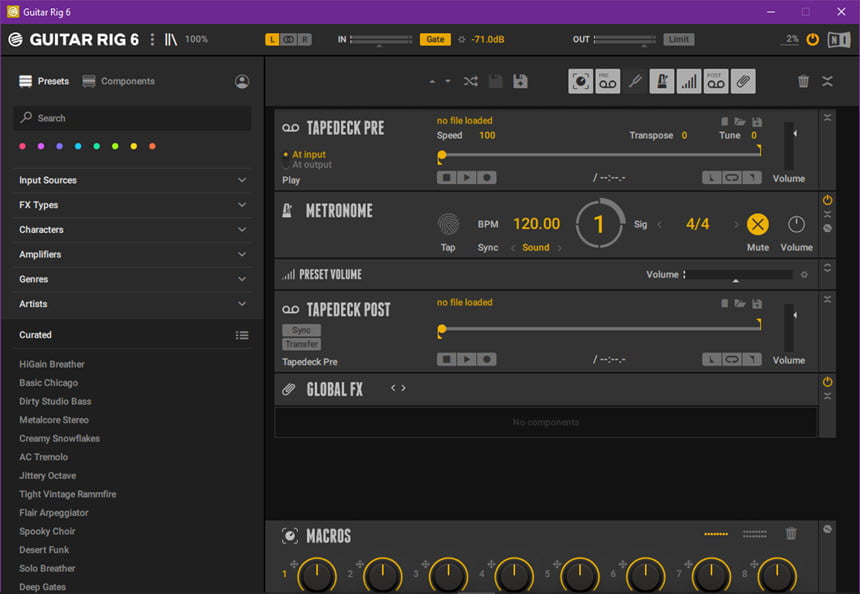 Guitar Rig 6 ล่าสุด Pro โปรแกรมจำลองตู้แอมฟ์ / เอฟเฟคกีต้าร์