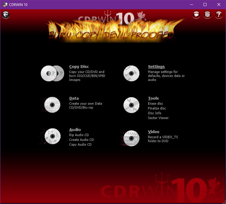 CDRWIN โปรแกรมไรท์แผ่น CD / DVD / Blu-Ray ล่าสุด