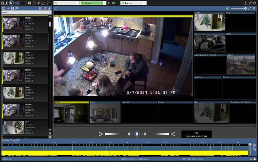 Blue Iris 6 ล่าสุด โปรแกรมจัดการกล้องวงจรปิด (VMS)