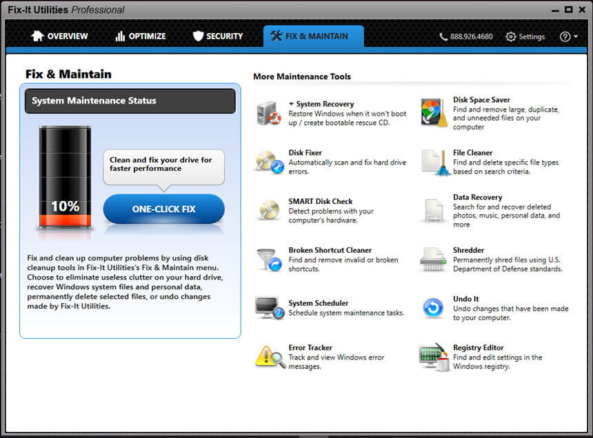 Fix-It Utilities Professional 15 ล่าสุด โปรแกรมซ่อมแซม Windows