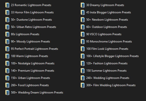 3000พร้อม Professional Lightroom Presets ชุดรวม Presets สำหรับ Lightroom ฟรี โปรแกรม