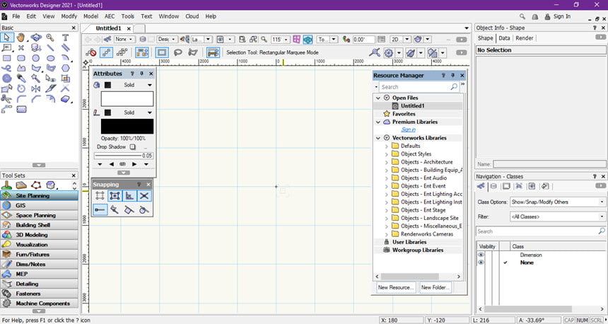 Vectorworks 2021 SP3.1 (x64) โปรแกรม เขียนแบบ CAD 2D / 3D ฟรี