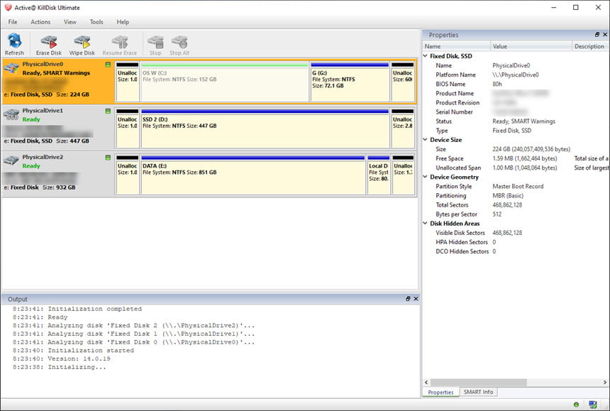 Active@ KillDisk Ultimate 26 ล่าสุด โปรแกรมฟอร์แมตฮาร์ดดิสก์ถาวร กู้คืนไม่ได้