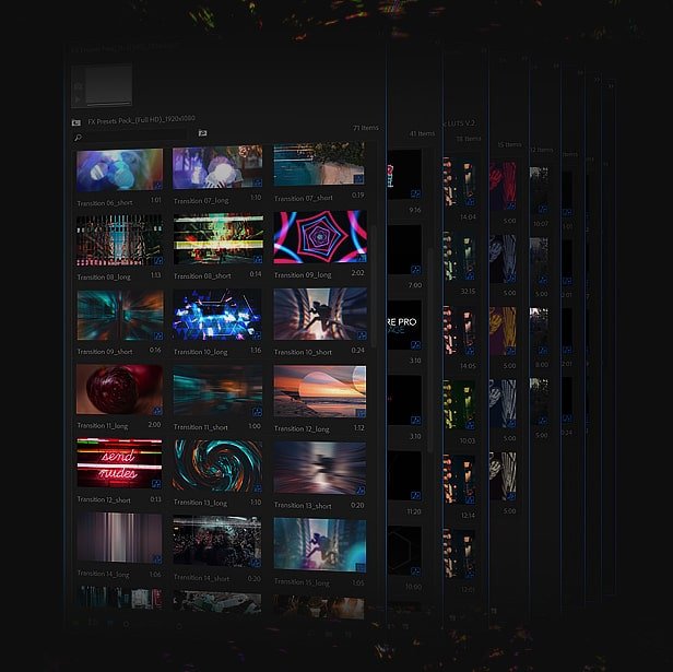 VIDEOHIVE – PRESETS PACK FOR PREMIERE PRO ชุดรวม VIDEO PRESETS PACK สำหรับ PREMIERE PRO ฟรี โปรแกรม