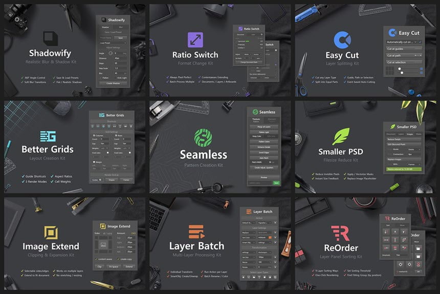 CreativeMarket – Photoshop Add-Ons Bundle by H3Design & BBTools ฟรี โปรแกรม
