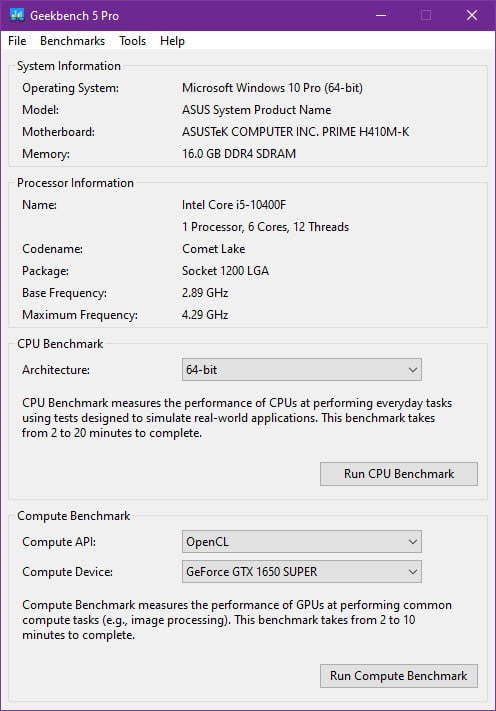 Geekbench 5.3.2