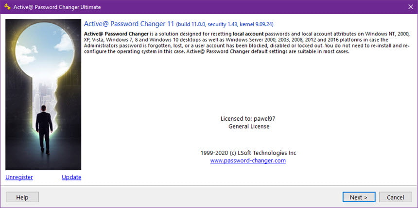 Active Password Changer Ultimate 26 ล่าสุด โปรแกรมรีเซ็ตรหัสผ่าน Windows