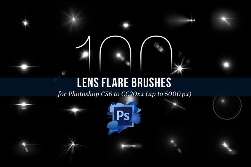 CreativeMarket – 100 PS Lens Flares Brushes Vol 2 ฟรี โปรแกรม
