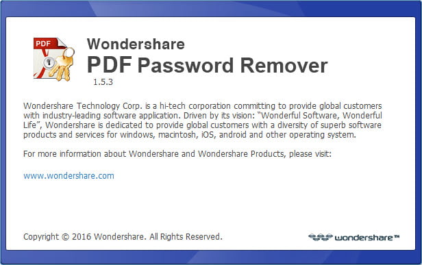 Wondershare PDF รหัสผ่าน Remover 1 ล่าสุด โปรแกรมลบรหัสไฟล์ PDF
