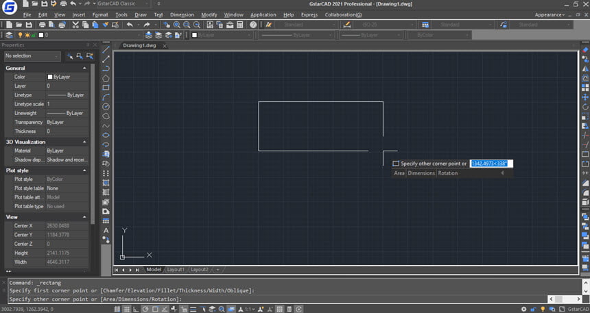 GstarCAD 2021 Professional (x64) โปรแกรม เขียนแบบ CAD 2D /3D ฟรี