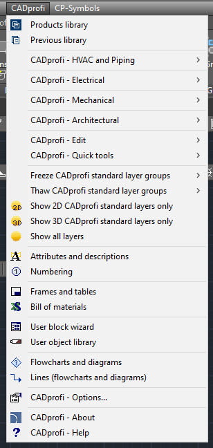 CADprofi 2021.15 (x64) ปลั๊กอินเสริม สำหรับโปรแกรม CAD ฟรี โปรแกรม